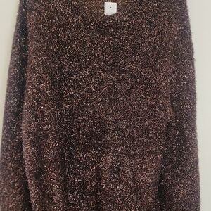 LOFT Textured Brown Sweater